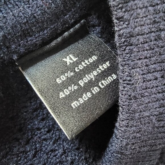 Sean John Short Sleeve Sweater Pullover Colorblock Black Knit Mens Size XL - Picture 4 of 6